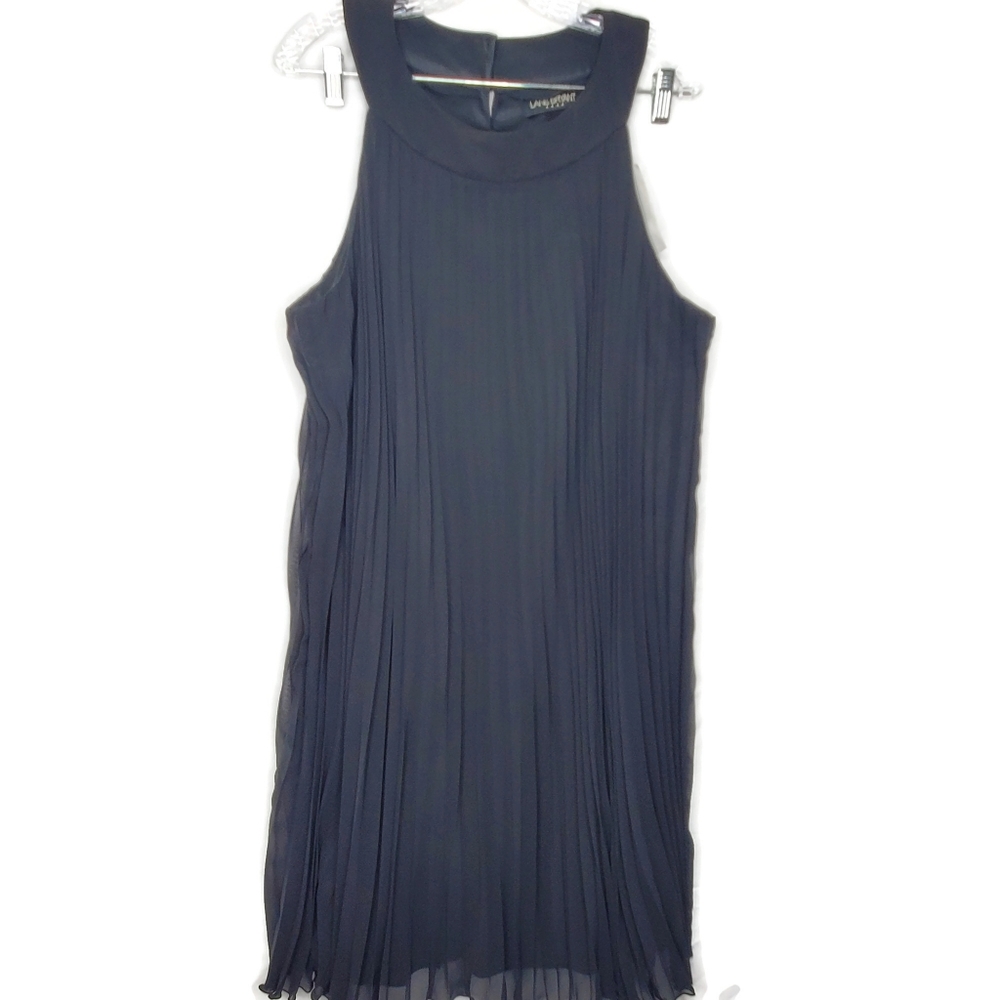Lane Bryant 22 24W Black Pleated Swing Dress New